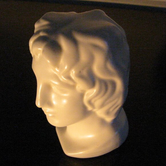 Italian Ceramic Figure Head Bisque Pottery Bust - Picture 4 of 9